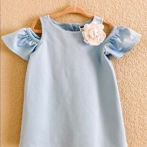 Janie and Jack blue with white flower dress.